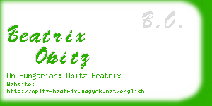 beatrix opitz business card